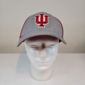 Indiana University Hoosiers Hat Cap Top of the World One Fit Gray Red‎ "Pat"